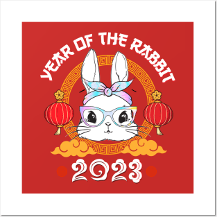 Happy Chinese New Year 2023 Tee Year of the Rabbit Horoscope Posters and Art